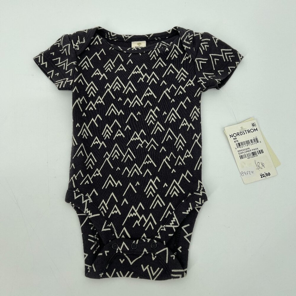 Tucker + Tate Babies Infant One Piece Explorer Pack Bodysuit Black Newborn NWT